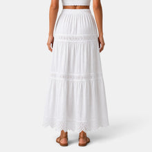 Long White Lace Skirt