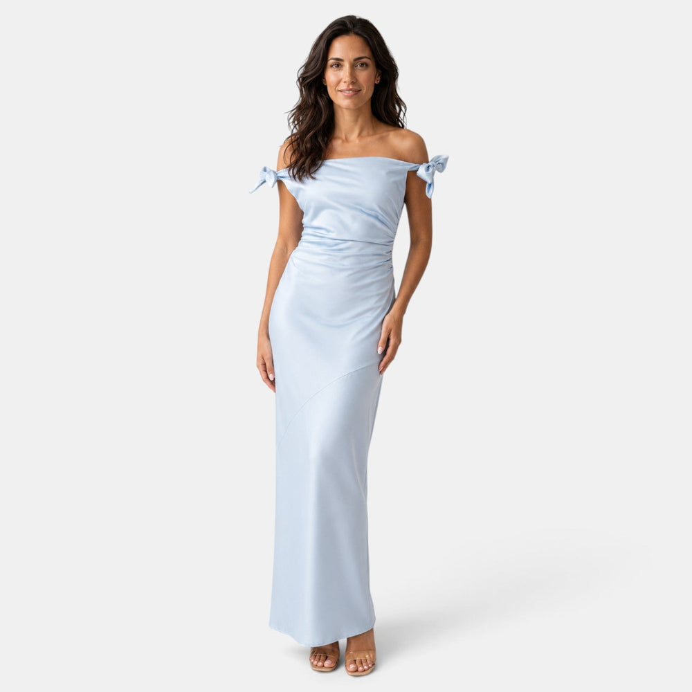 Long Blue Wedding Guest Dress