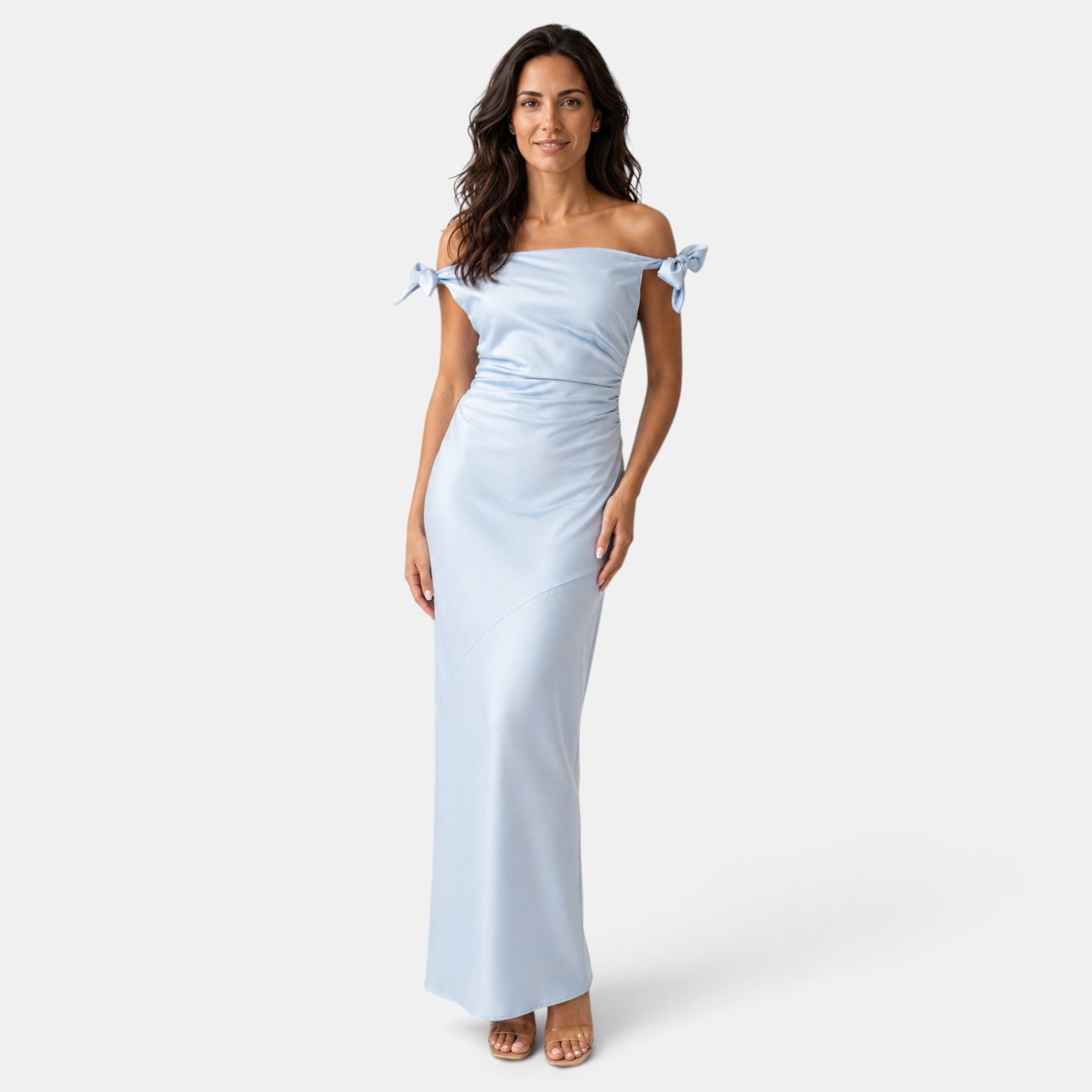 Long Blue Wedding Guest Dress