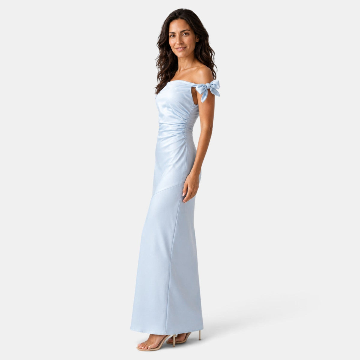 Long Blue Wedding Guest Dress