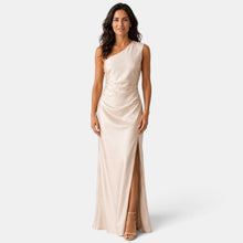 Women's Champagne Long Wedding Guest Dress