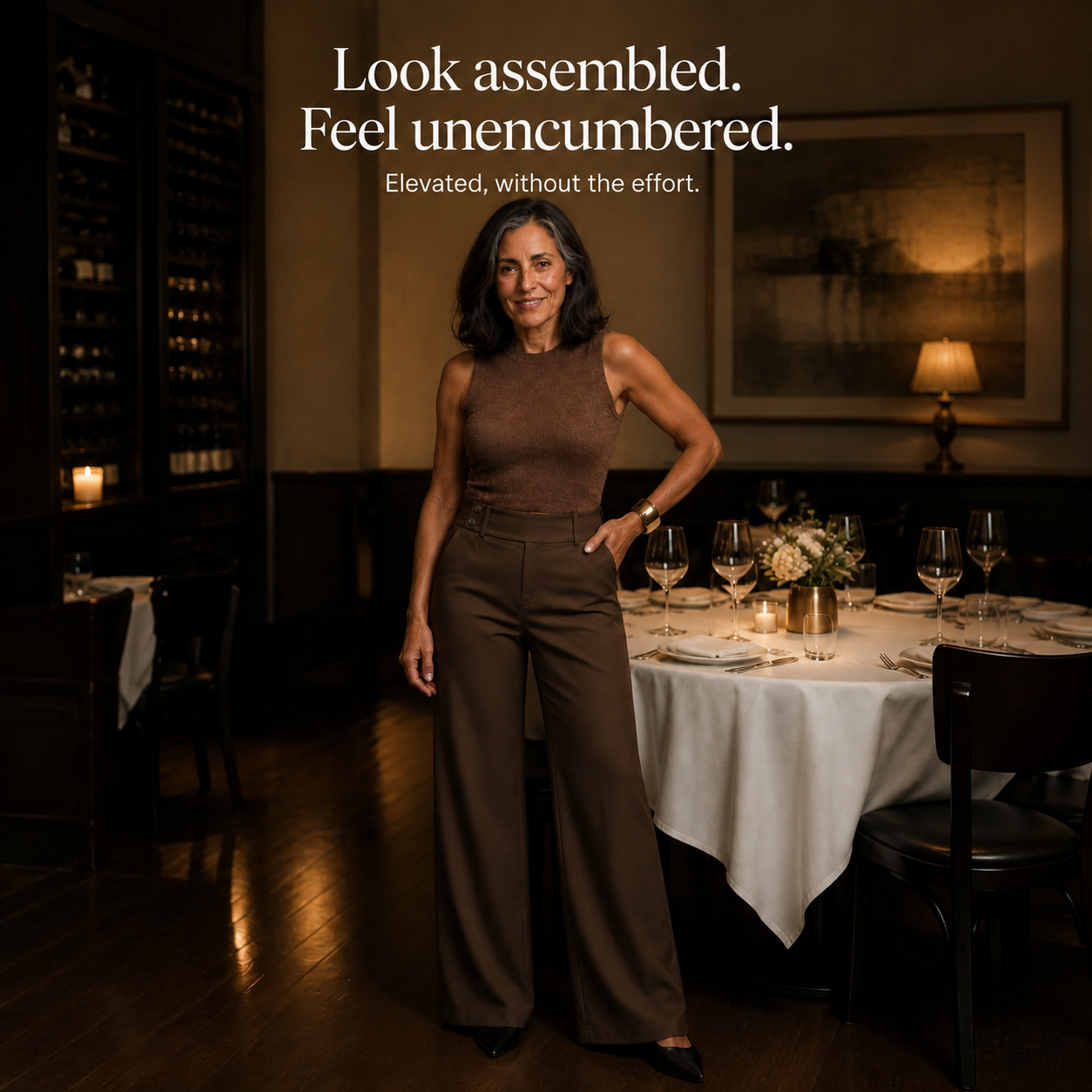 Nolamere – Wide-Leg High-Waisted Dress Trousers
