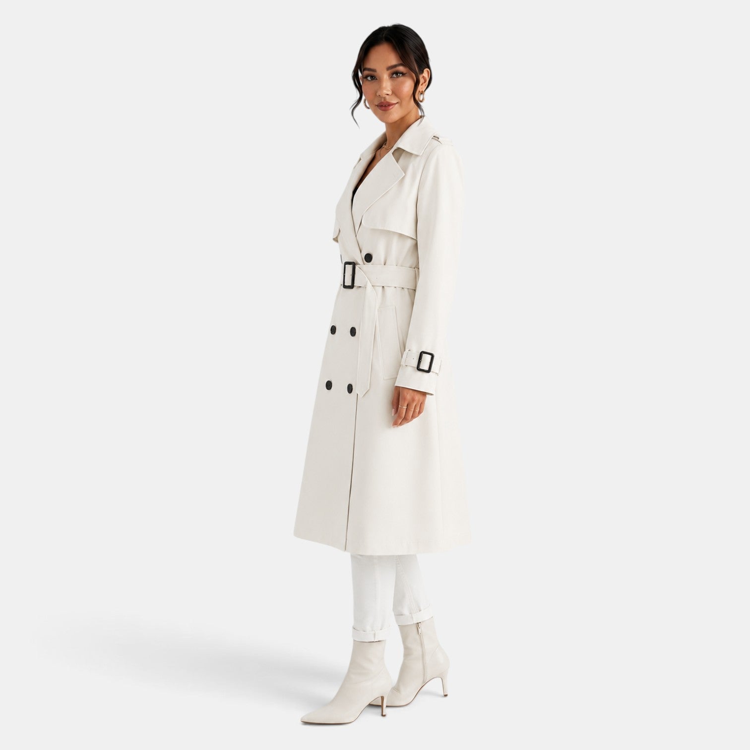 Women's Elegant Long Trench Coat