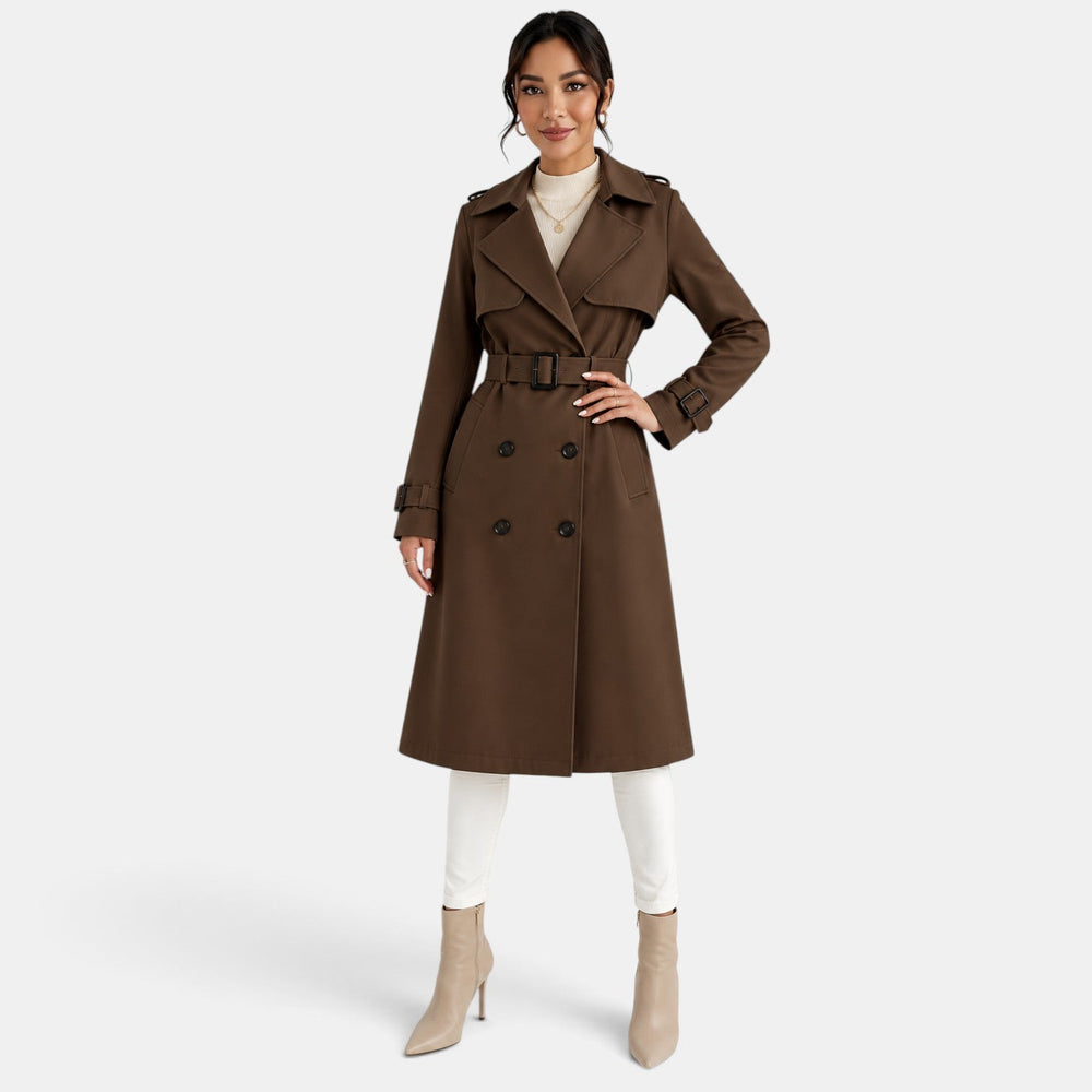 Women's Elegant Long Trench Coat