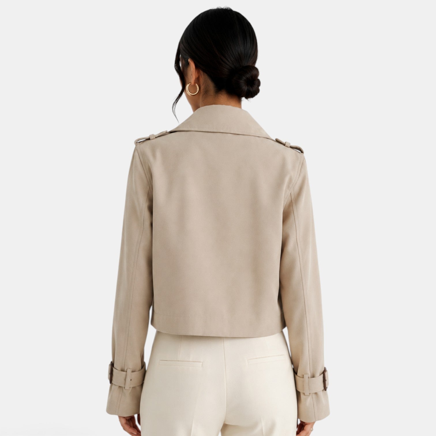 Women’s Elegant Short Trench Jacket