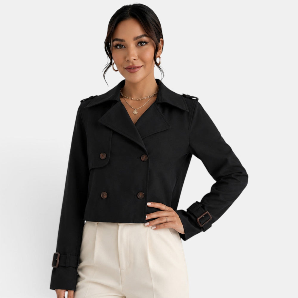 Women’s Elegant Short Trench Jacket