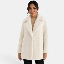 Women's White Teddy Coat