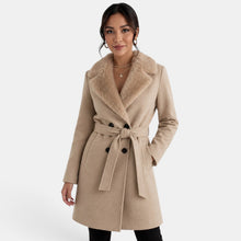 Beige Wool-Effect Coat