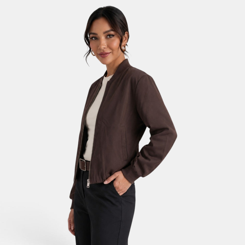 Women's Short Transitional Jacket with Pockets