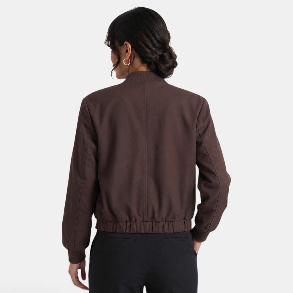 Women's Short Transitional Jacket with Pockets