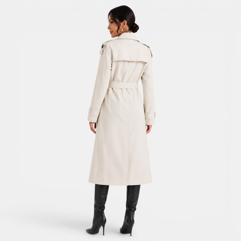 Women's Elegant Belted Trench Coat