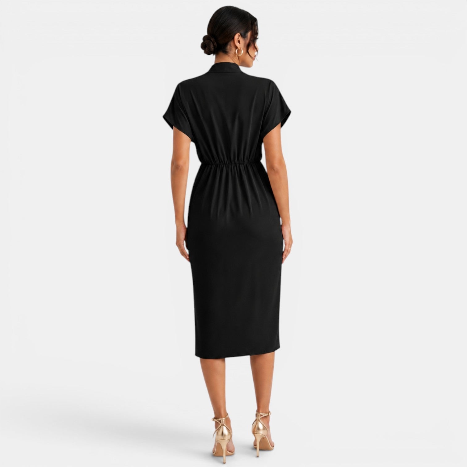 Women's V-Neck Midi Dress