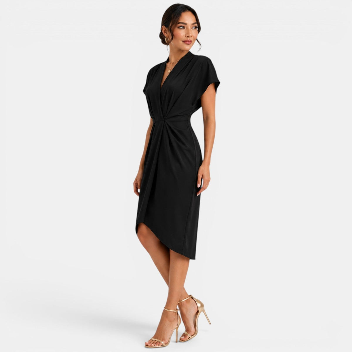 Women's V-Neck Midi Dress