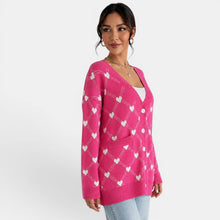 Women's Heart Knit Cardigan