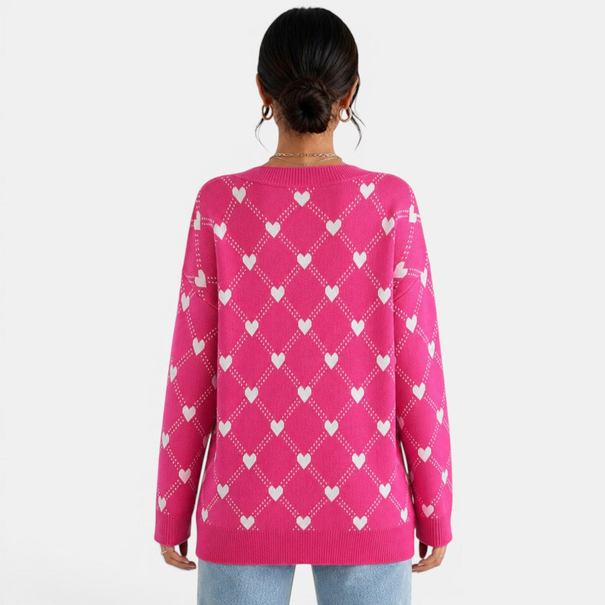 Women's Heart Knit Cardigan