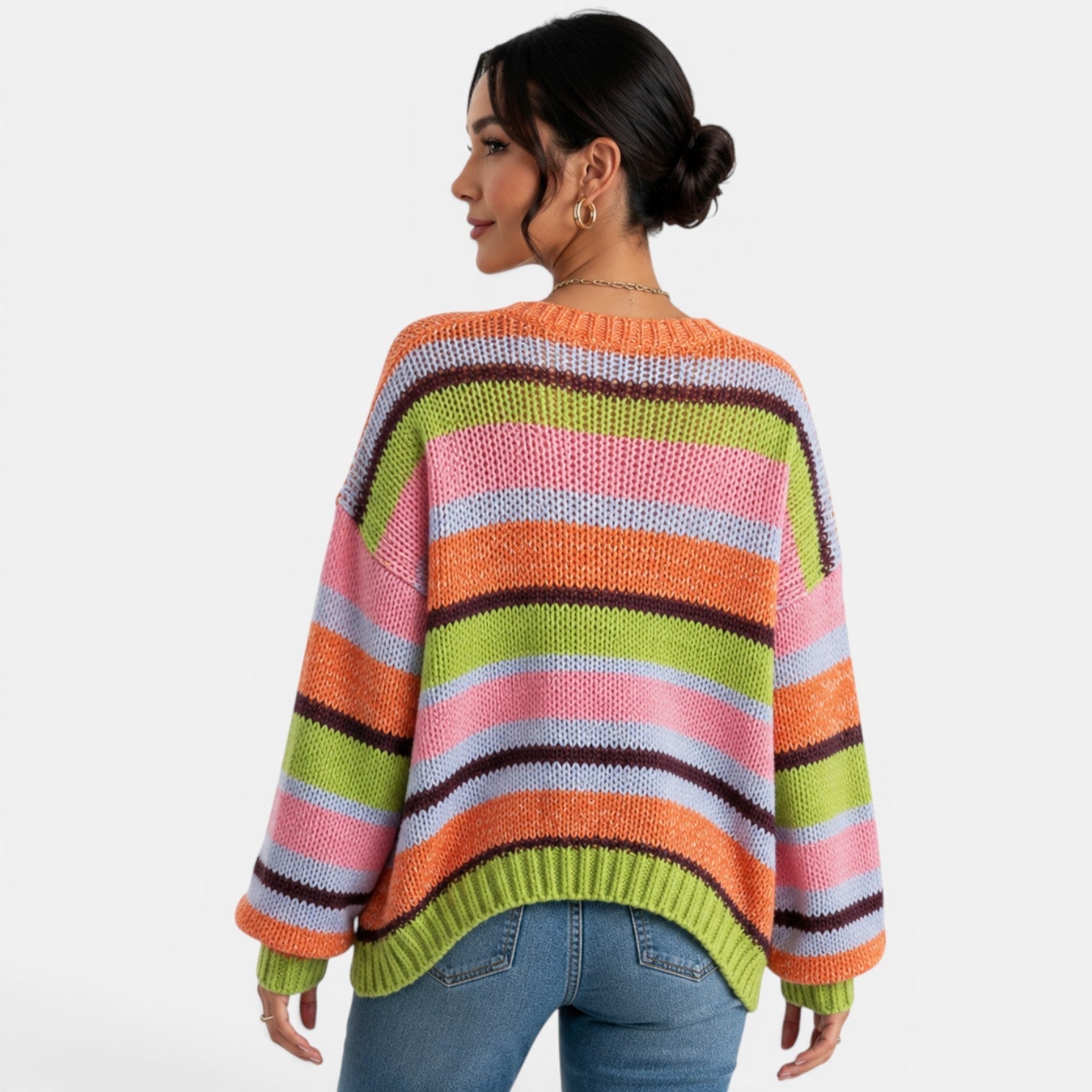 Women's Multicolour Knit Cardigan