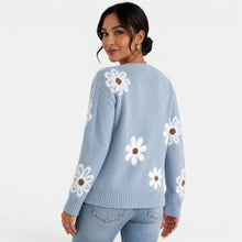 Women's Floral Knit Cardigan