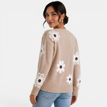 Women's Floral Knit Cardigan