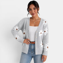Women's Floral Knit Cardigan