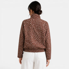 Women's Brown Polka Dot Bomber Jacket