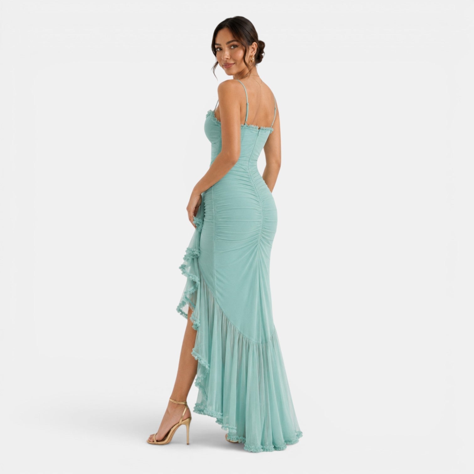Women's Elegant Ruffle Maxi Dress