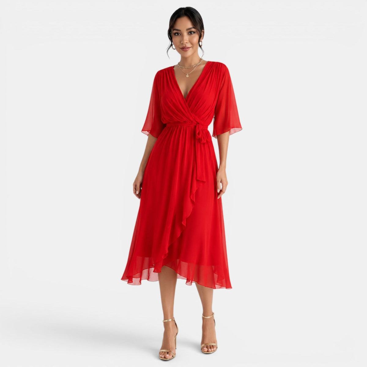Women's Elegant Midi Dress