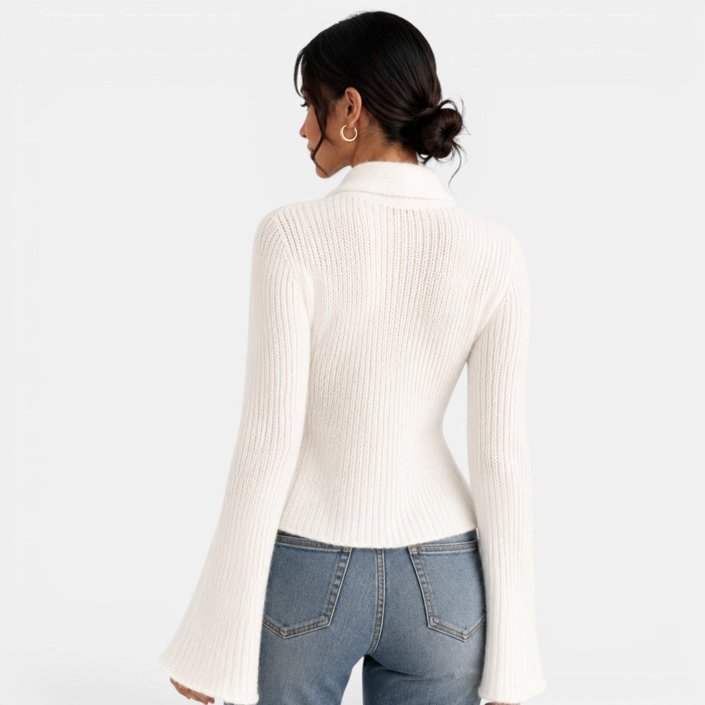 Women's White Knit Cardigan