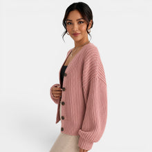 Women's Chunky Knit Lantern Sleeve Cardigan