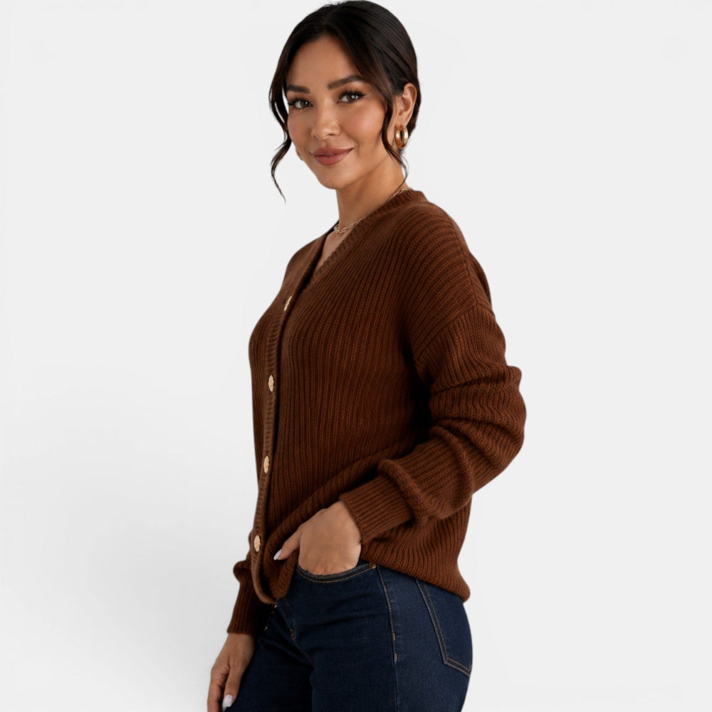 Women's V-Neck Knit Cardigan