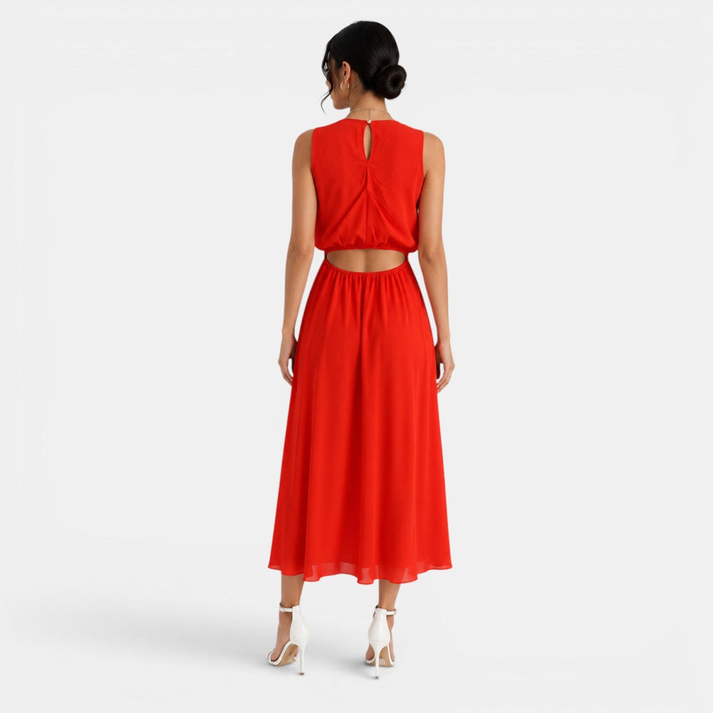 Red Summer Midi Dress