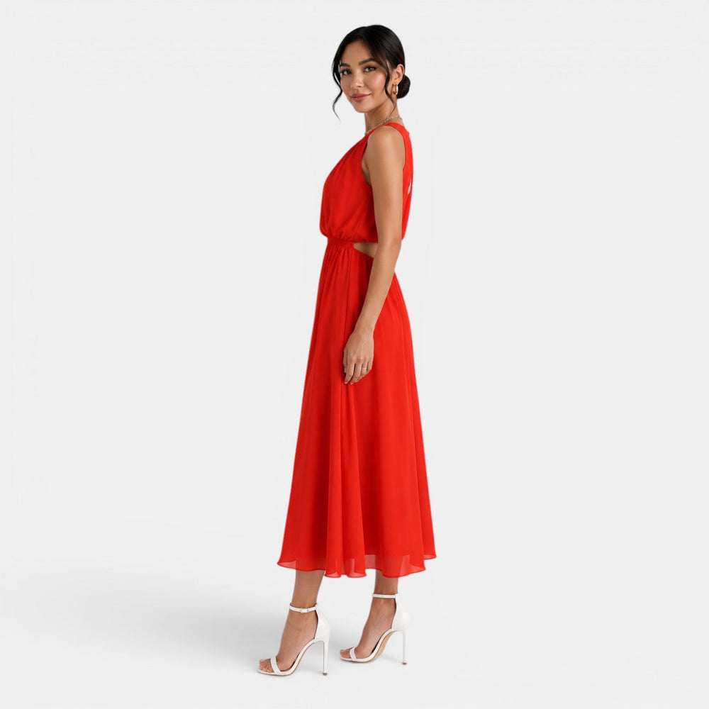 Red Summer Midi Dress
