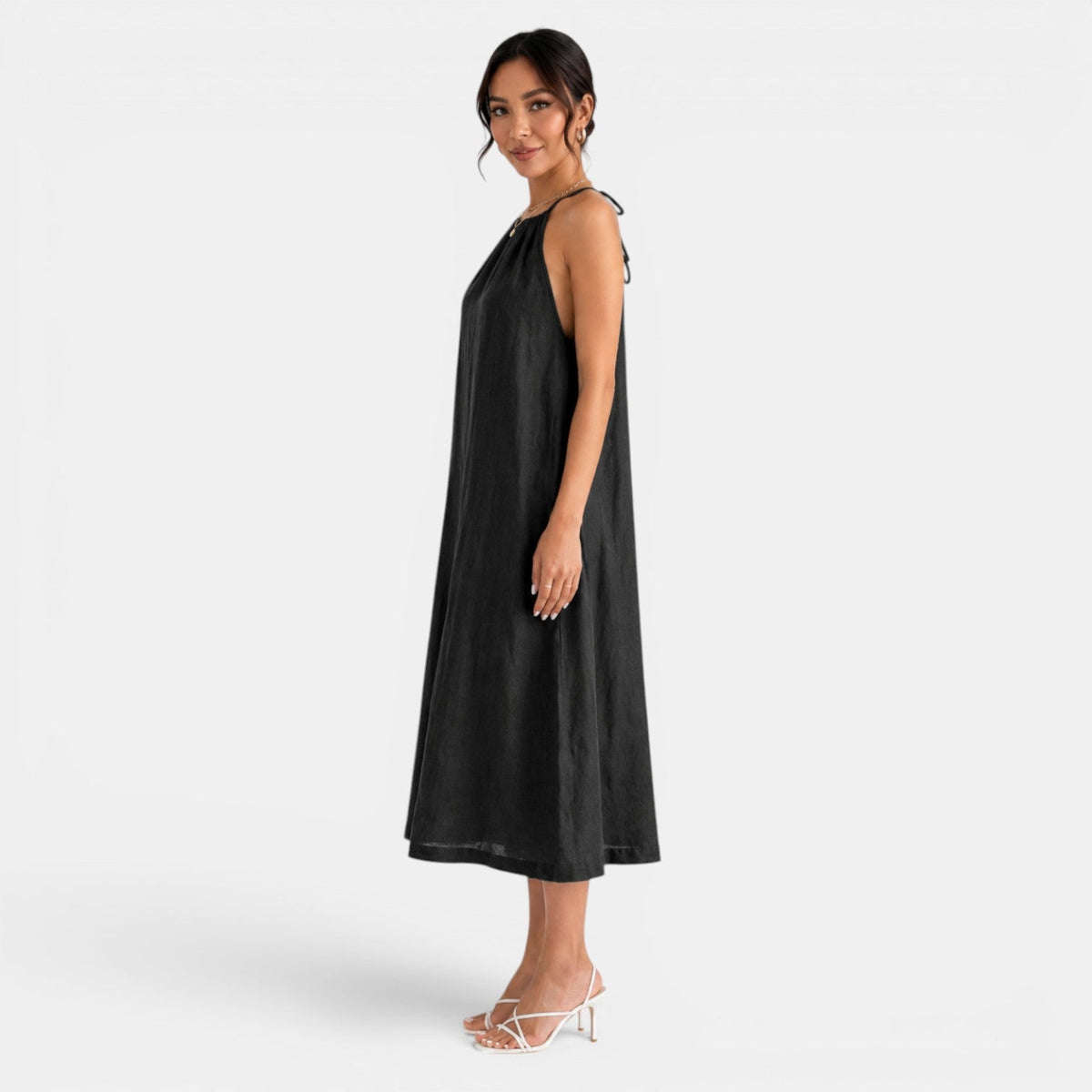 Women's Summer Linen Midi Dress