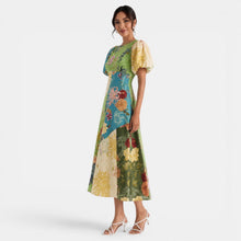 Midi Floral Linen Summer Dress