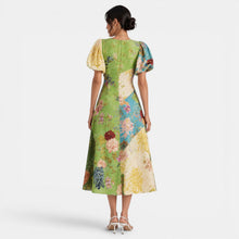 Midi Floral Linen Summer Dress