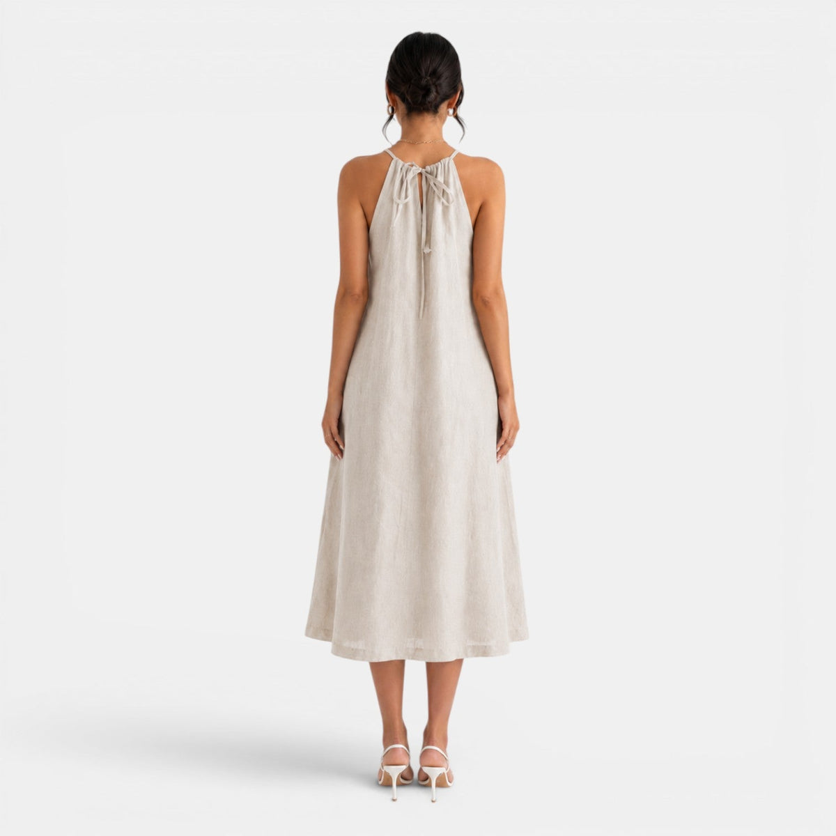 Women's Summer Linen Midi Dress