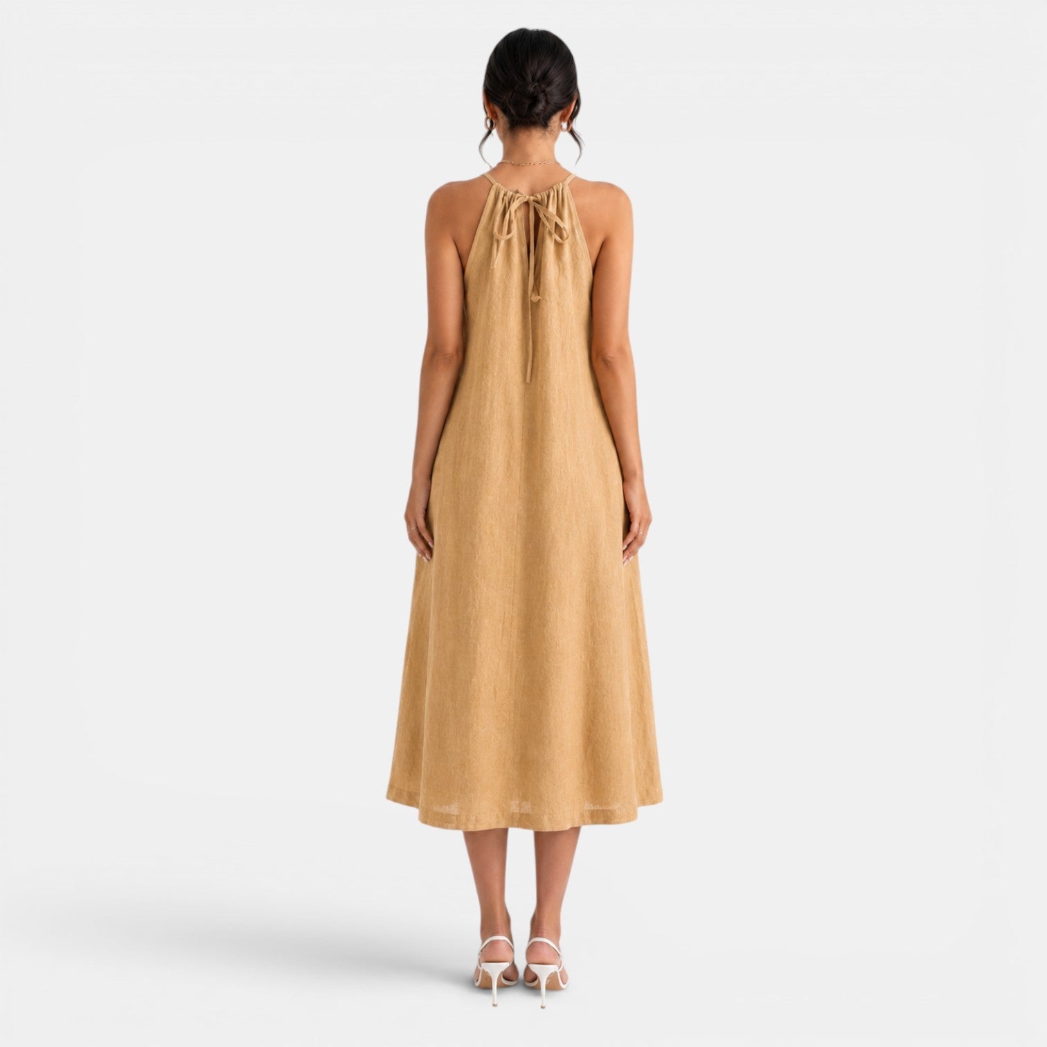 Women's Summer Linen Midi Dress