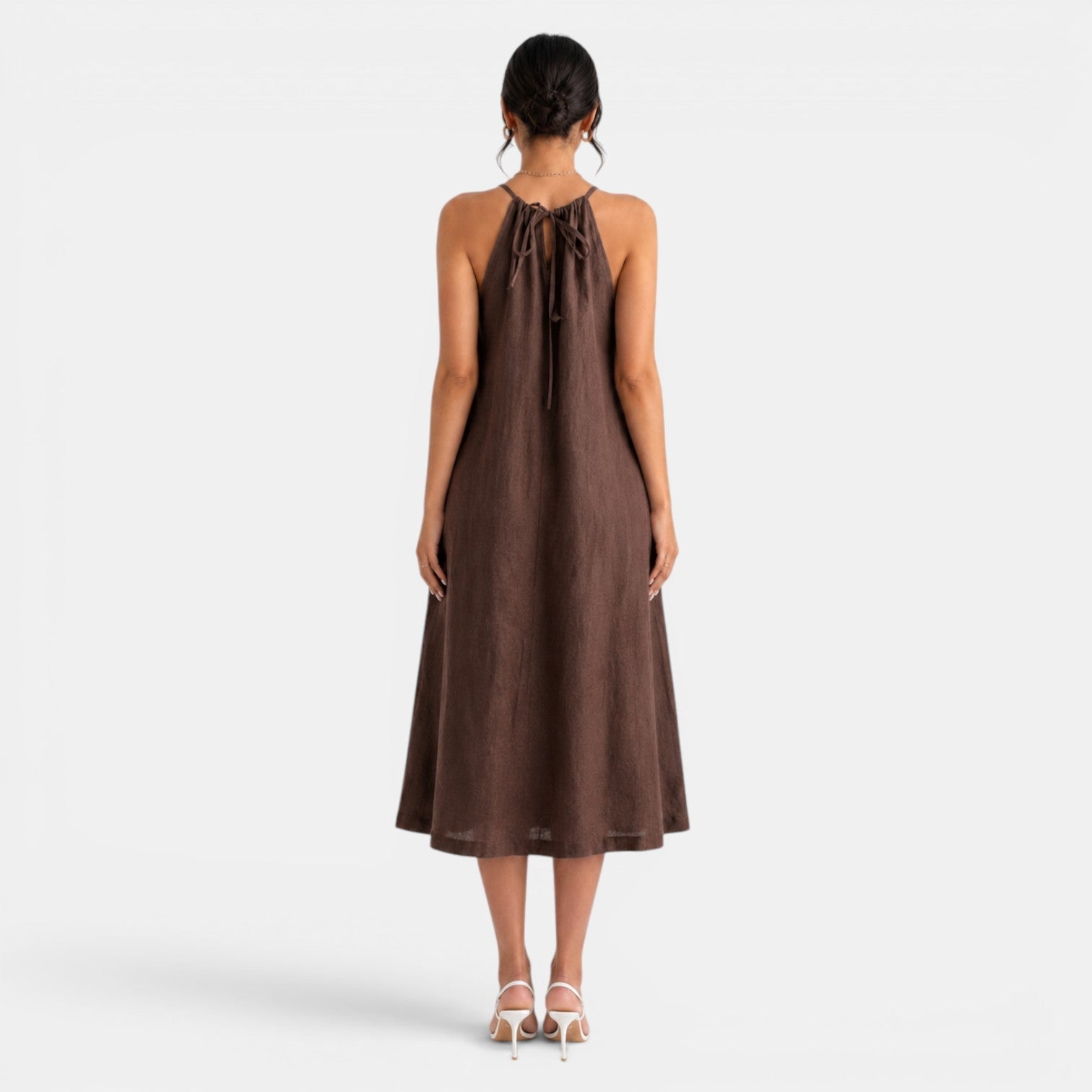 Women's Summer Linen Midi Dress