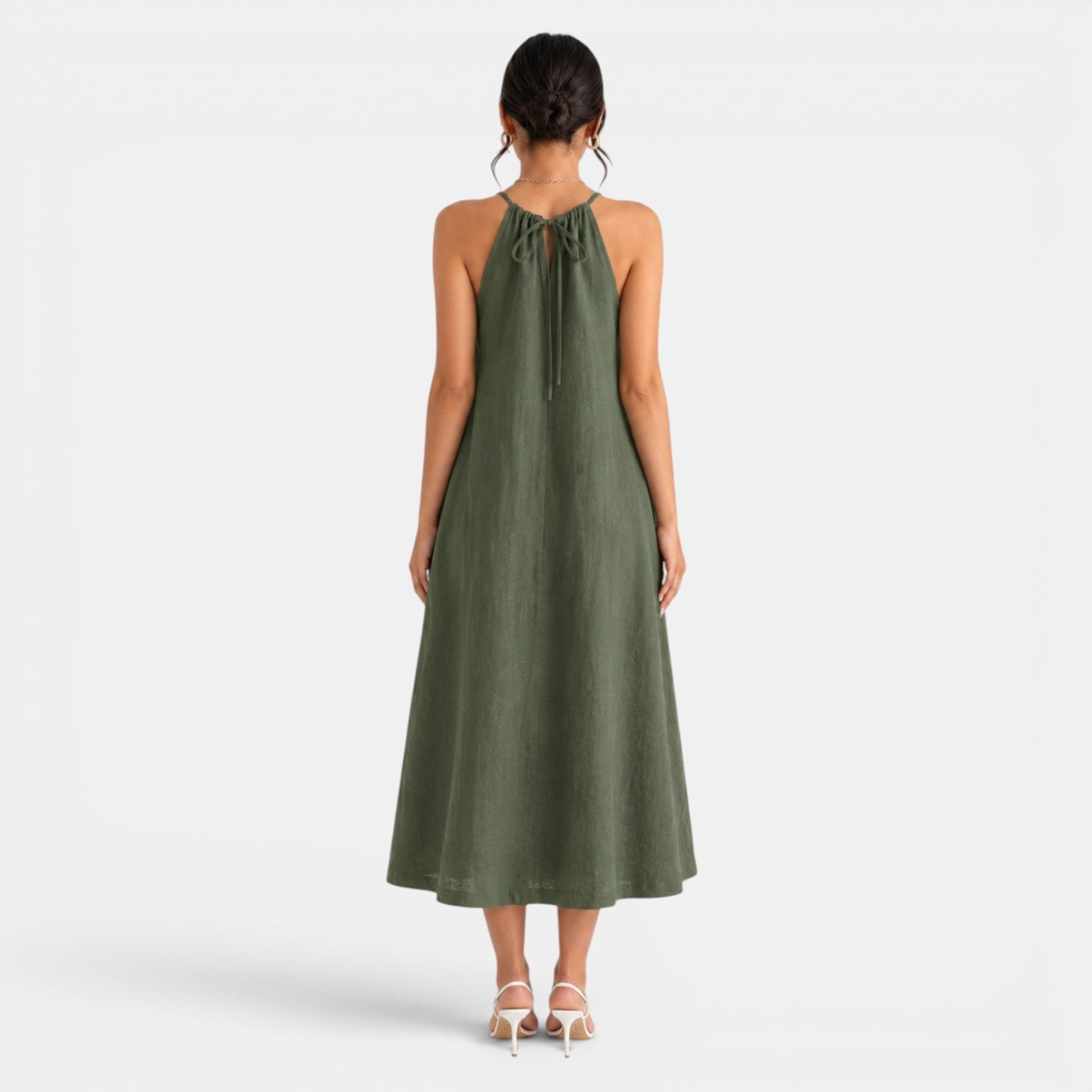 Women's Summer Linen Midi Dress