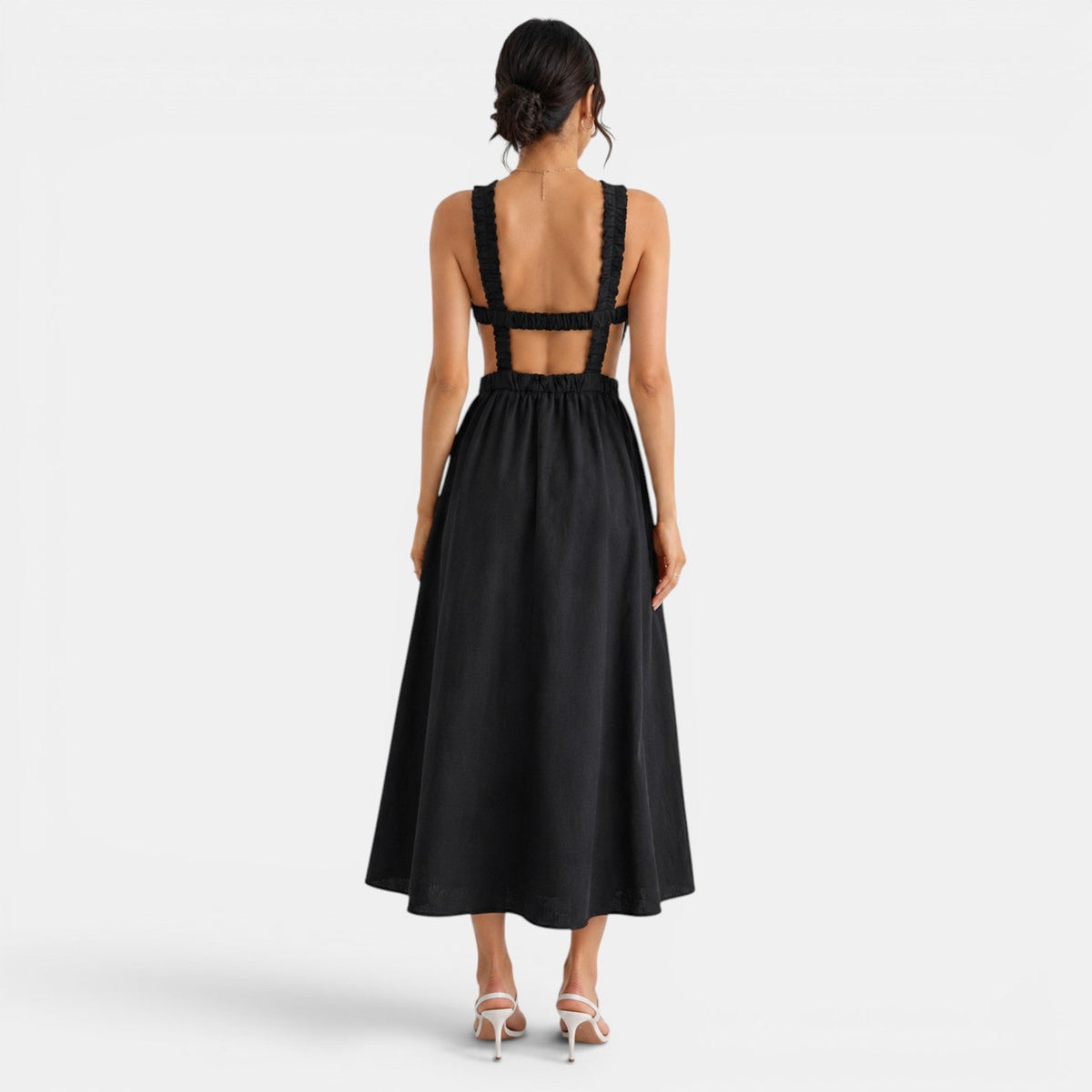 Women's Linen Summer Midi Dress