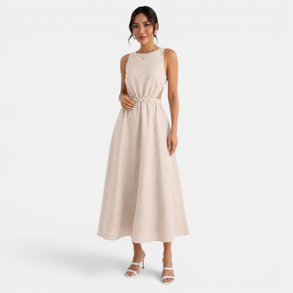 Women's Linen Summer Midi Dress