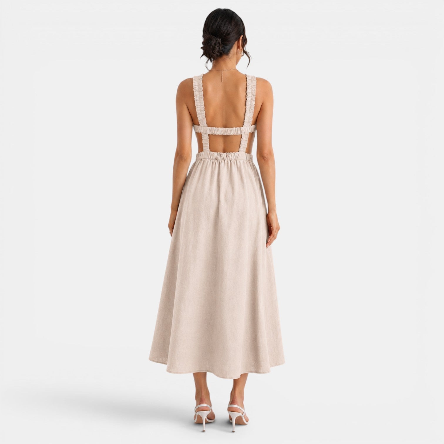 Women's Linen Summer Midi Dress