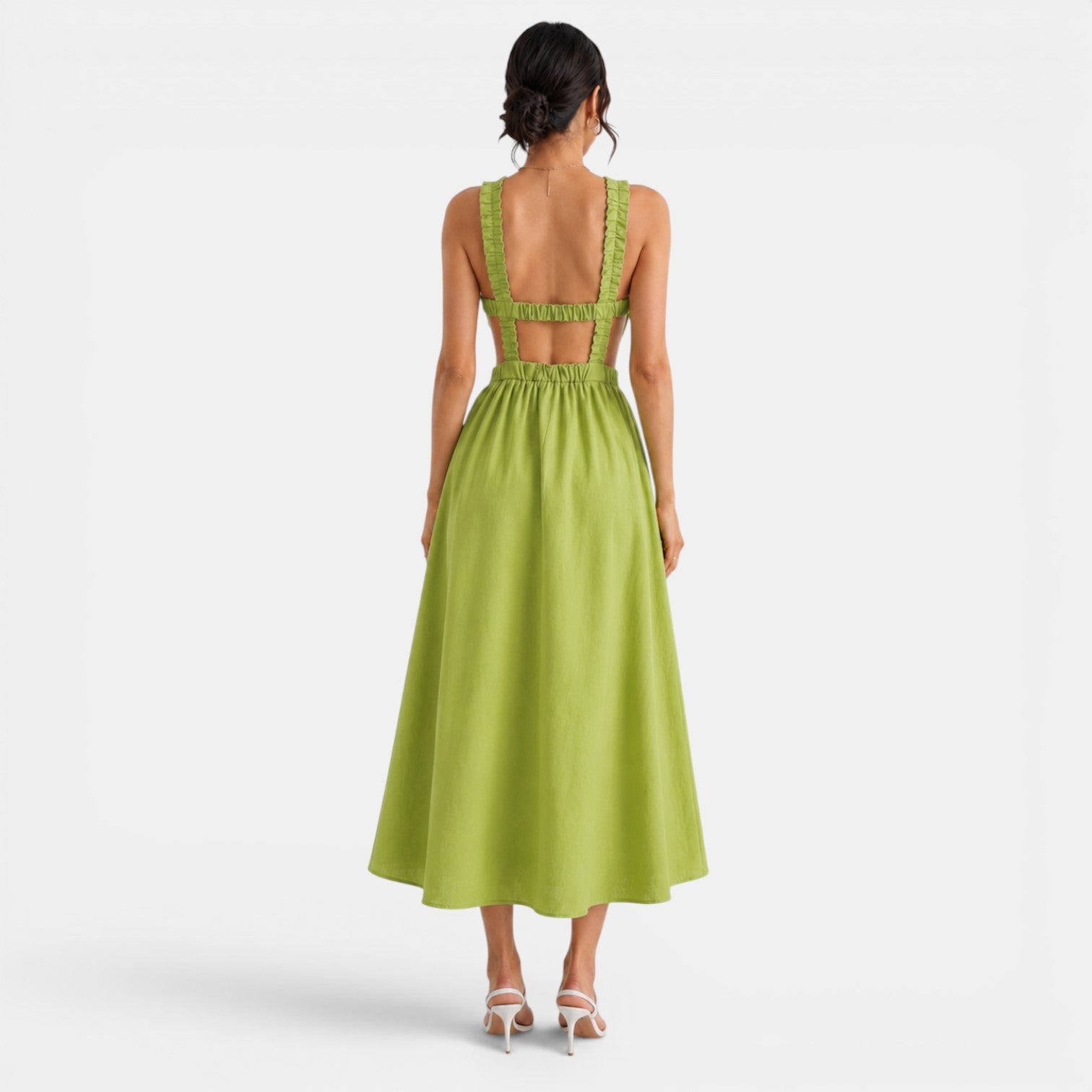 Women's Linen Summer Midi Dress