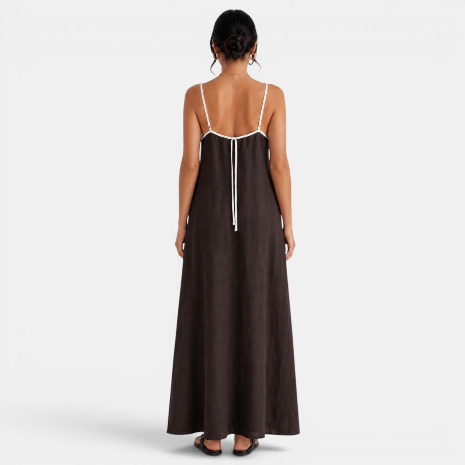 Women's Summer Cotton Linen Maxi Dress