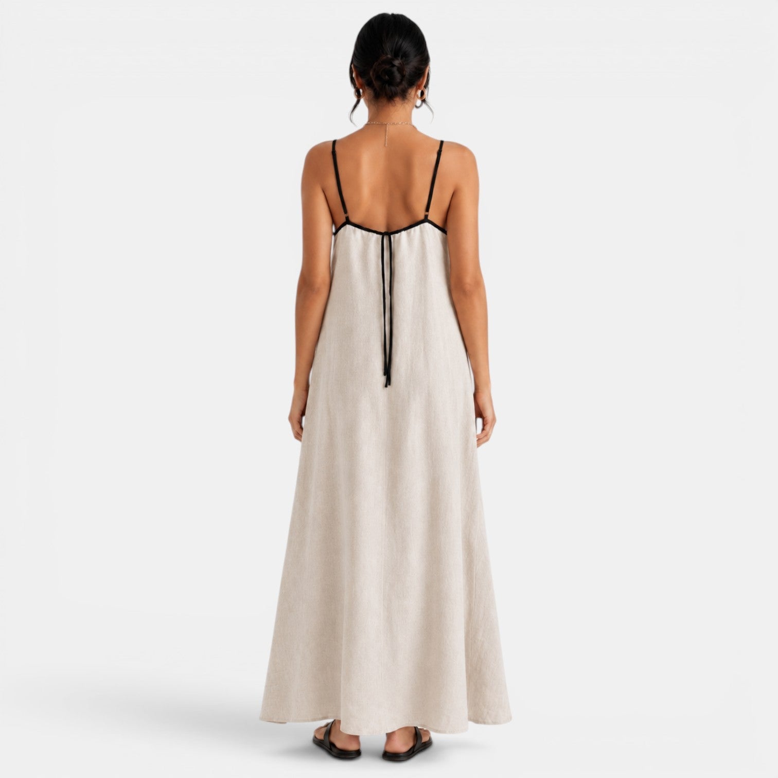 Women's Summer Cotton Linen Maxi Dress