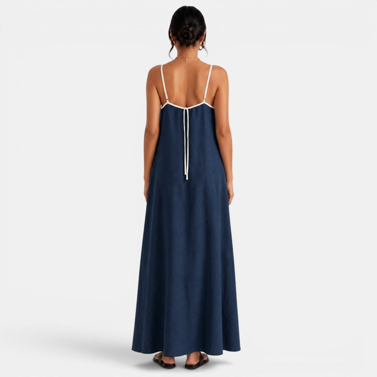 Women's Summer Cotton Linen Maxi Dress