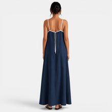 Women's Summer Cotton Linen Maxi Dress