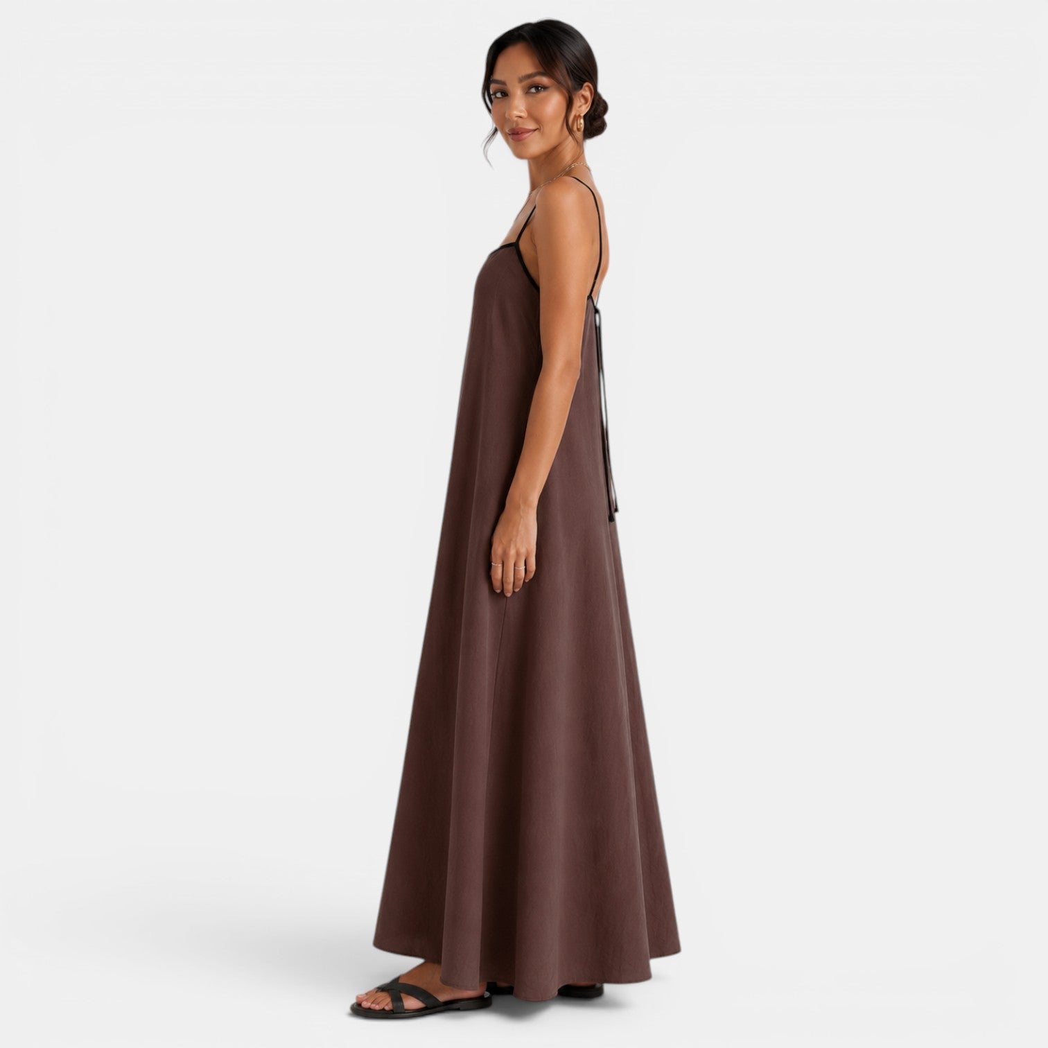 Women's Summer Cotton Linen Maxi Dress