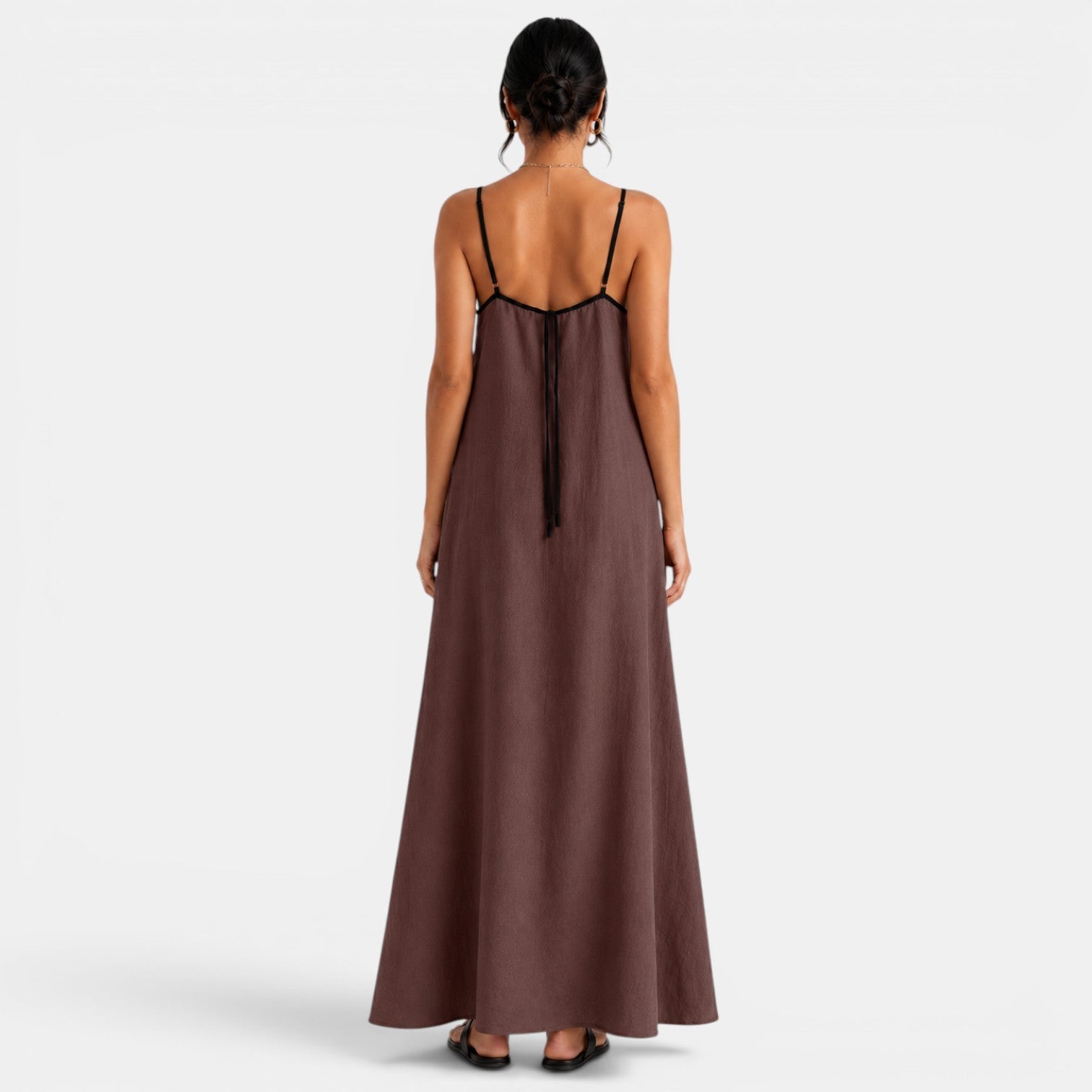 Women's Summer Cotton Linen Maxi Dress