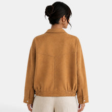 Women's Suede Bomber Jacket