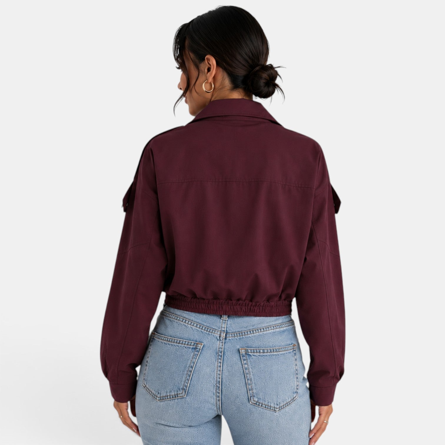 Women's Burgundy Autumn Jacket